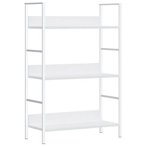 vidaXL 3-Layer Book Shelf White 60x27.6x90.5 cm Engineered Wood