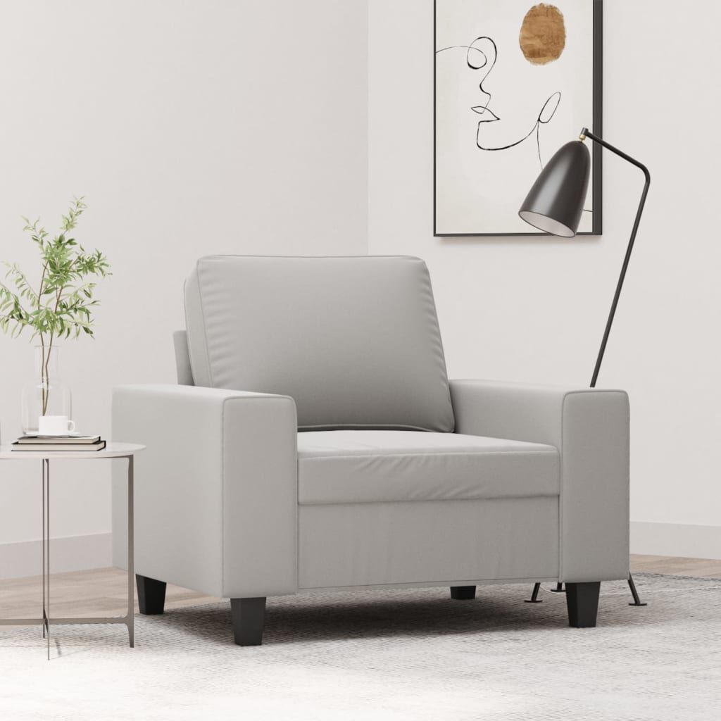 vidaXL Sofa Chair Dark Grey 60 cm Microfibre Fabric