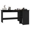 vidaXL L-Shaped Corner Desk Black 120x140x75 cm Engineered Wood
