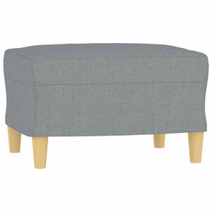vidaXL Footstool Light Grey 60x50x41 cm Fabric