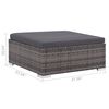 vidaXL 8 Piece Garden Lounge Set with Cushions Poly Rattan Gray