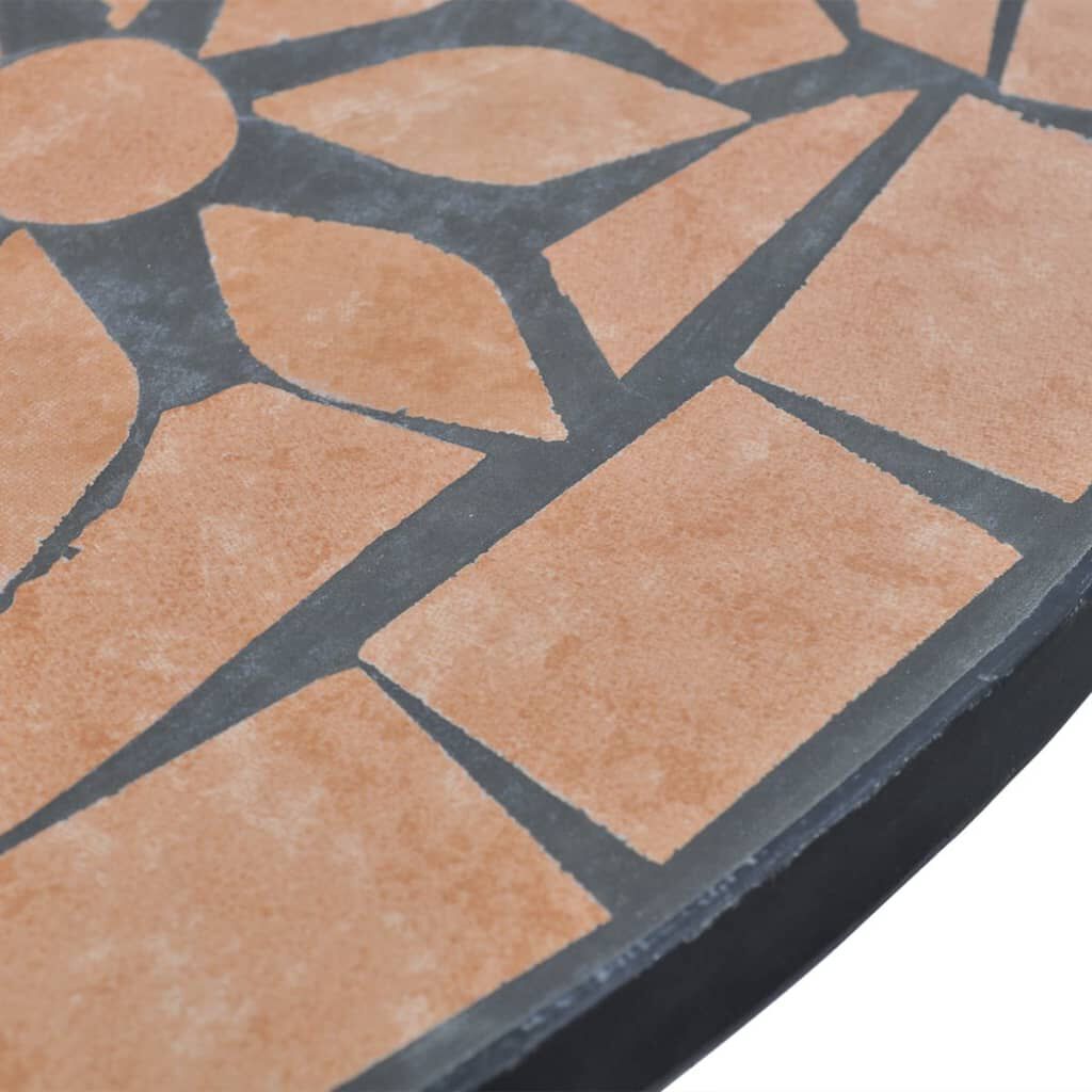 vidaXL 3 Piece Bistro Set Ceramic Tile Terracotta