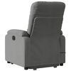 vidaXL Electric Stand up Massage Recliner Chair Dark Grey Microfibre Fabric