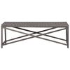 vidaXL Garden Bench 120 cm Poly Rattan Grey
