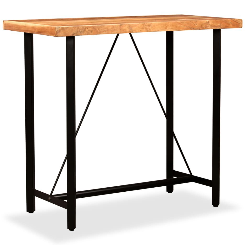 vidaXL Bar Table Solid Acacia Wood 120x60x107 cm