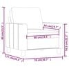 vidaXL Sofa Chair Black 60 cm Faux Leather