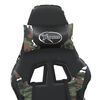 vidaXL Gaming Chair with Footrest Black and Camouflage Faux Leather