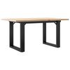 vidaXL Coffee Table O-Frame 80x50x40 cm Solid Wood Pine and Steel