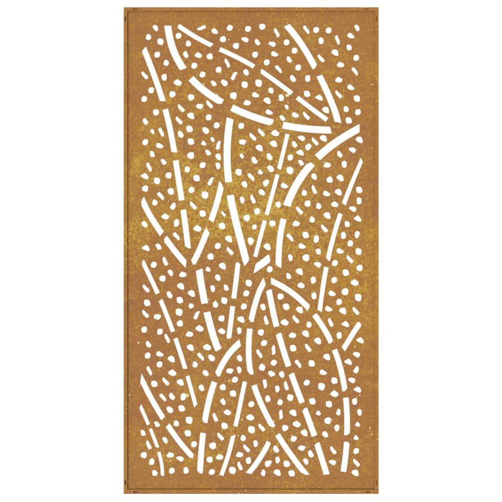 vidaXL Garden Wall Decoration 105x55 cm Corten Steel Leaf Design