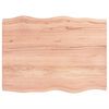 vidaXL Table Top Light Brown 80x60x(2-4) cm Live Edge