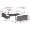 vidaXL 13 Piece Garden Sofa Set with Cushions Grey Poly Rattan