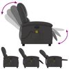 vidaXL Electric Massage Recliner Chair Grey Real Leather