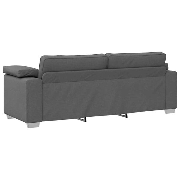 vidaXL Sofa with Cushion Dark grey 219 x 77 x 82 cm Fabric