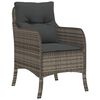 vidaXL 7 Piece Garden Dining Set with Cushions Grey Poly Rattan
