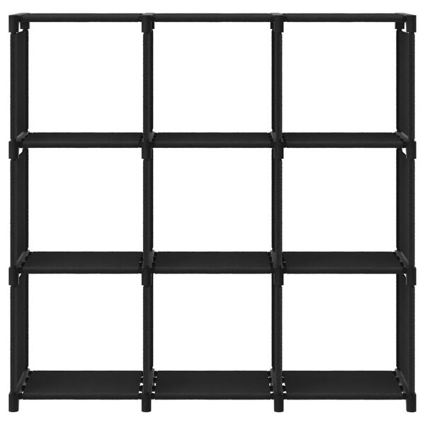 vidaXL 9-Cube Display Shelf Black 103x30x107.5 cm Fabric
