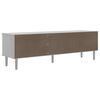 vidaXL TV Cabinet SENJA Rattan Look White 158x40x49cm Solid Wood Pine