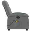 vidaXL Massage Recliner Chair Dark Grey Fabric