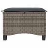 vidaXL Garden Stools with Cushions 2 pcs Grey 55x55x36 cm Poly Rattan