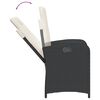 vidaXL 5 Piece Garden Dining Set with Cushions Black Poly Rattan