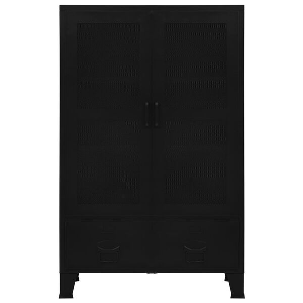 vidaXL Office Cabinet with Mesh Doors Industrial 75x40x120 cm Steel