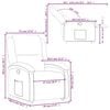 vidaXL Stand up Recliner Chair Cream Real Leather