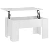 vidaXL Coffee Table High Gloss White 79x49x41 cm Engineered Wood