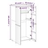 vidaXL Wardrobe HAMAR Light Grey 89x50x180 cm Solid Wood Pine