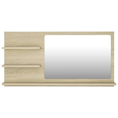 vidaXL Bathroom Mirror Sonoma Oak 90x10.5x45 cm Engineered Wood