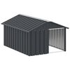 vidaXL Dog House Anthracite 116.5x153x81.5 cm Galvanised Steel