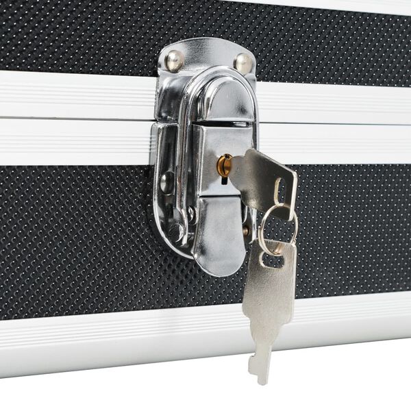 vidaXL Gun Case Black 134x35x12 cm Aluminium