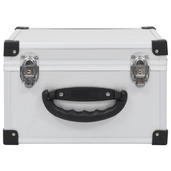 vidaXL CD Case for 40 CDs Aluminium ABS Silver