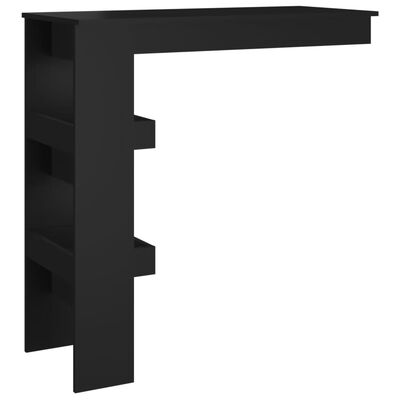 vidaXL Wall Bar Table Black 102x45x103.5 cm Engineered Wood