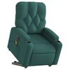 vidaXL Electric Stand up Massage Recliner Chair Dark Green Fabric