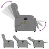 vidaXL Electric Massage Recliner Chair Light Grey Fabric