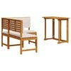 vidaXL Garden Bench Set 2 pcs Brown Solid Acacia Wood