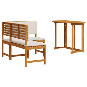 vidaXL Garden Bench Set 2 pcs Brown Solid Acacia Wood
