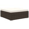 vidaXL 8 Piece Garden Lounge Set with Cushions Poly Rattan Brown