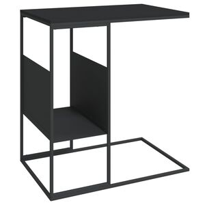 vidaXL Side Table Black 55x36x59.5 cm Engineered Wood