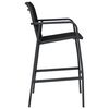 vidaXL Garden Bar Chairs 2 pcs Black Textilene