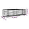 vidaXL Gabion Basket with Cover 200x50x50 cm Galvanised Iron