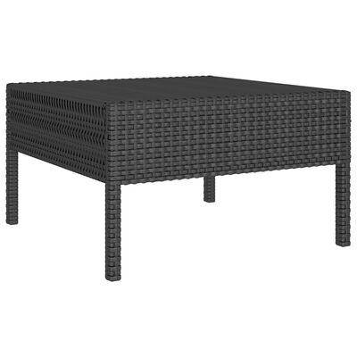 vidaXL 14 Piece Garden Lounge Set with Cushions Poly Rattan Black