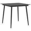vidaXL 3 Piece Garden Dining Set Black