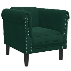 vidaXL Sofa Chair Dark Green Velvet