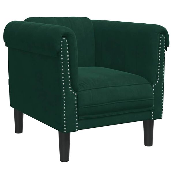 vidaXL Sofa Chair Dark Green Velvet