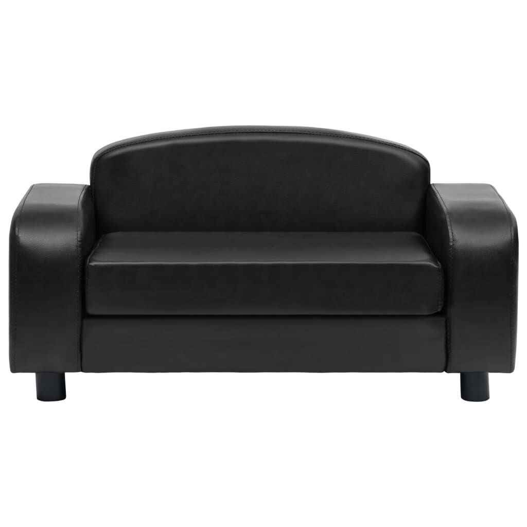 vidaXL Dog Sofa Black 80x50x40 cm Faux Leather