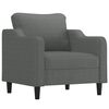 vidaXL 3 Piece Sofa Set with Pillows Dark Grey Fabric