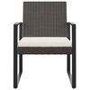 vidaXL Garden Dining Chairs 2 pcs Brown PP Rattan