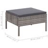 vidaXL 6 Piece Garden Lounge Set with Cushions Poly Rattan Grey
