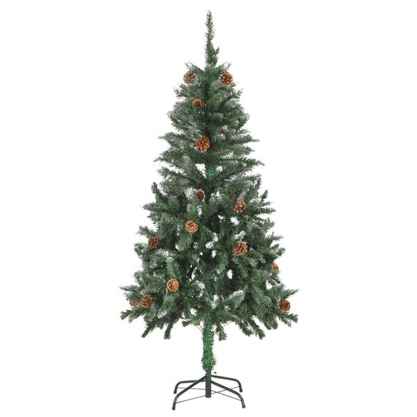vidaXL Artificial Pre-lit Christmas Tree with Pine Cones 150 cm