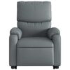 vidaXL Electric Stand up Massage Recliner Chair Grey Faux Leather
